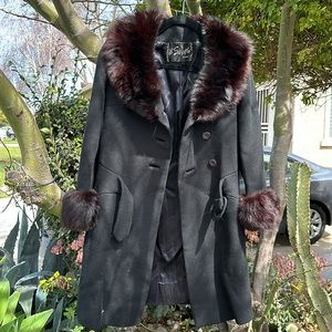 Vintage designer real fur coat